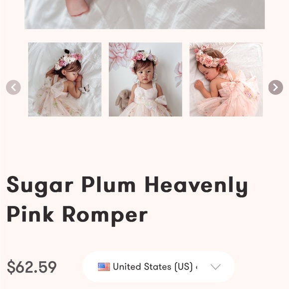 Beautiful floral tool romper dress birthday party or special occasion outfit - Picture 3 of 4